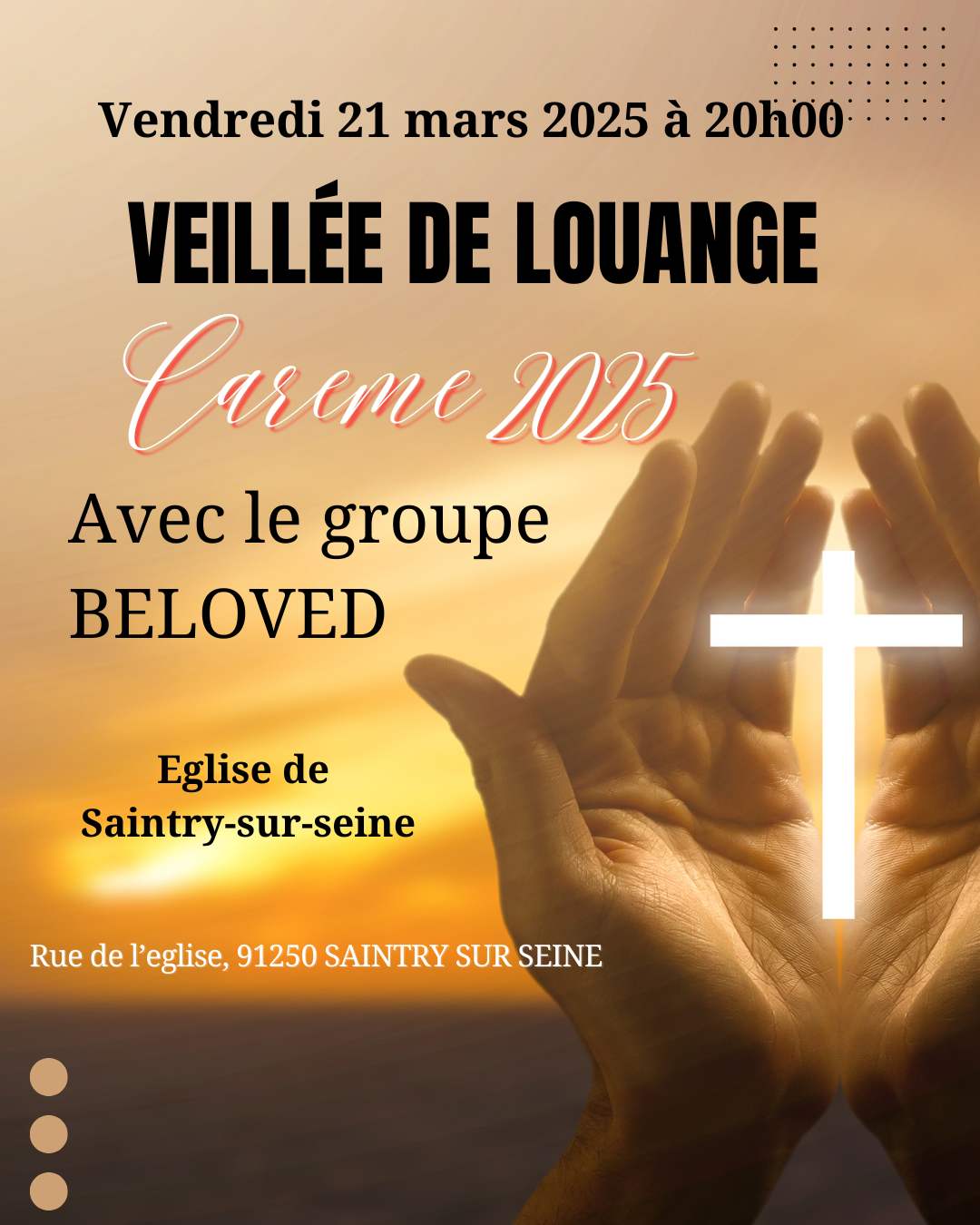 Affiche soiree de louanges